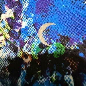 ZYIA Blue and Black Abstract Activewear